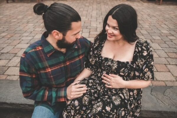 Zulewski Parents Smiling as Pregnant Belly
